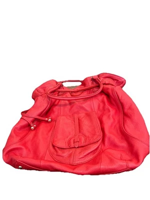 Bolso grande de cuero rojo Isaac Mizrahi Live Foto 1 de 4