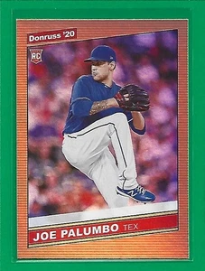 Holograma de béisbol Panini Donruss 2020 naranja Joe Palumbo R86 #244 Texas Rangers  - Imagen 1 de 2