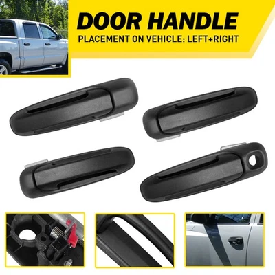 Juego de 4 manijas de puerta exteriores para Dodge Ram 1500 2002 2003-2008 C delanteras y traseras Foto 1 de 4