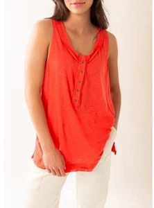 WE THE FREE BY FREE PEOPLE LOVE LANGUAGE TANK RADIANT WATERMELON MEDIUM - Picture 1 of 10