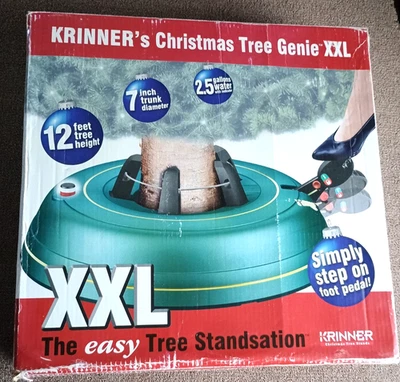 Krinner's Christmas Tree Genie XXL Foot Pedal Locking Tree Stand 12 Foot Height - Image 1 of 4