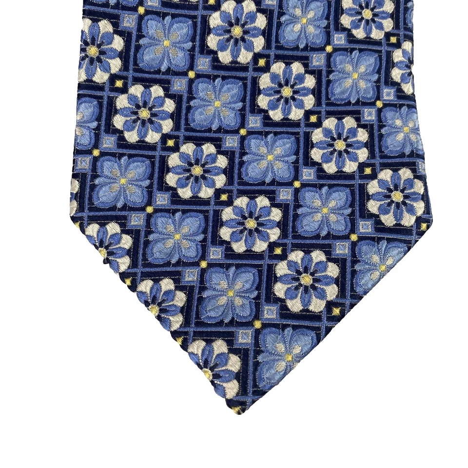 Bruno Pirtelli Tie Mens Floral Geometric Silk Hand Made Patterned Neckwear - Image 1 of 4