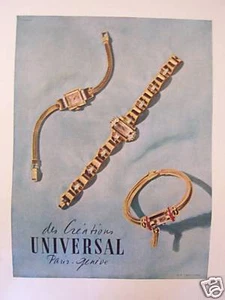 1947 Des Creations Universaluhren französische Werbung - Bild 1 von 1