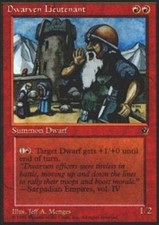 Dwarven Lieutenant x4 Fallen Empires MtG  NM various