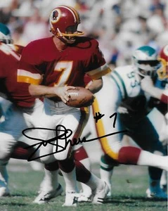 Foto firmada por Joe Theismann de los Washington Redskins 8x10 certificado de autenticidad 3 - Imagen 1 de 1