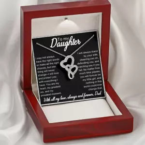 Father to Daughter gifts Necklace Birthday Graduation Wedding Gifts From Dad - Picture 1 of 11