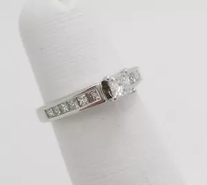 3/4CT Natural Diamond Anniversary Engagement Wedding Bridal Ring 14K White Gold - Picture 1 of 14