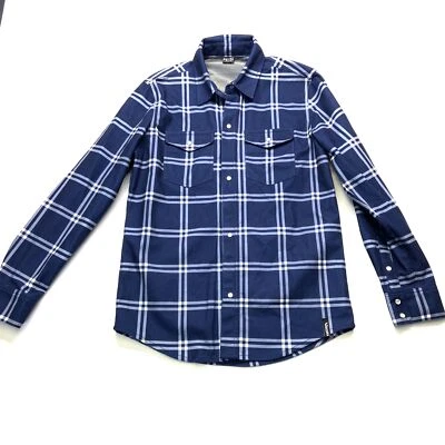 Volcom Collectable "NASHVILLE FLANNEL' Blue Plaid Flannel- Sz S Sweatshirt Rare - Image 1 of 4