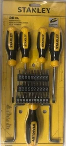 STANLEY STHT60125 SCREWDRIVER SET, 38 PC, BI-MATERIAL, BLACK PHOSPHATE/POLISHED - Picture 1 of 2