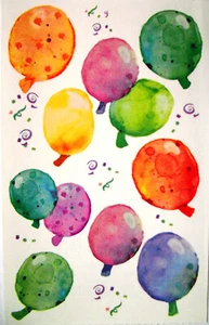 Sandylion BIRTHDAY BALLONS Mylar RARE Scrapbooking Sticker A39 VINTAGE FAST SHIP - Picture 1 of 1