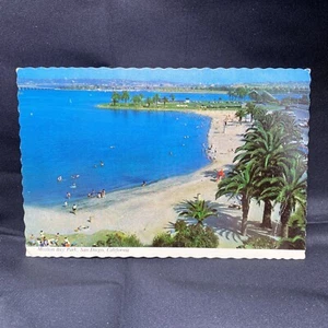 San Diego, California CA Mission Bay Park Beach Vacation Vintage Postcard - Imagen 1 de 5