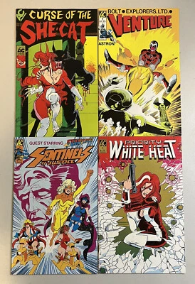 Lote de 4 cómics de Femforce Curse of the She-Cat 1, Aventure 1, Priority White Heat 1 AC Foto 1 de 4