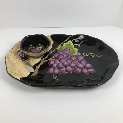 Bella Casa by Ganz Uvas figurativo 17" 3D 3 piezas Foto 1 de 4