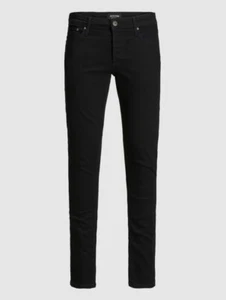 Men’s Jack & Jones GLENN Slim Fit Black Jeans - JJIGLENN JJORIGINAL MF 816 NOOS - Picture 1 of 3
