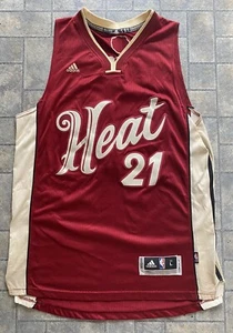 Adidas NBA MIAMI HEAT WHITESIDE 21 Red White Men's L Christmas Jersey - Picture 1 of 13