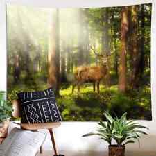 Forest Sunlight Trees 3D Wall Hang Cloth Tapestry Fabric Decorations Decor