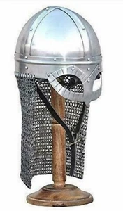 Medieval Knight Norman Chainmail Helmet Armor Steel LARP warrior Cosplay Costume - Picture 1 of 3