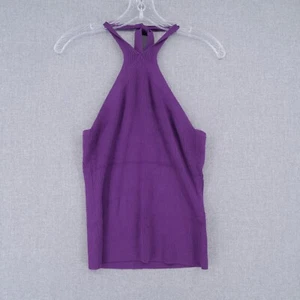 J. Crew Top Womens Size 4 Purple Halter Sleeveless Blouse Stretch - Picture 1 of 6