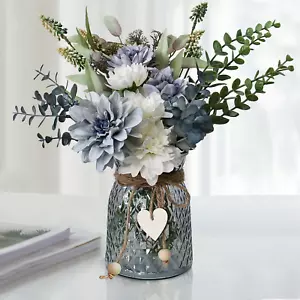 Fake Flowers in Vase,Faux Flowers in Vase,Table Centerpieces for Dining Room,Flo - Picture 1 of 12