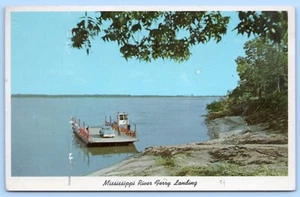 Postal 1950 Tiptoville Portageville Ferry Mississippi River #C13 - Imagen 1 de 2