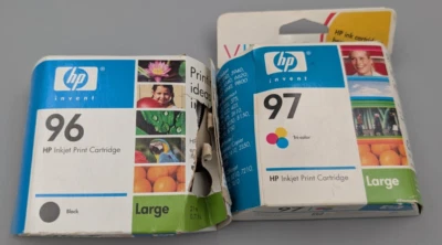 Paquete de 2 cartuchos de tinta GENUINOS NUEVOS HP 96/97 (C8767WN/C9363WN) EXP 2005/2007 Foto 1 de 4