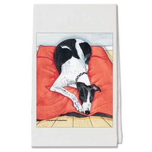 Greyhound Decorative Cotton Kitchen Dish Towel, Pet Gift - Picture 1 of 1