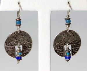 "Pendientes colgantes de plata esterlina de 1,5"" - 8356" - Imagen 1 de 4