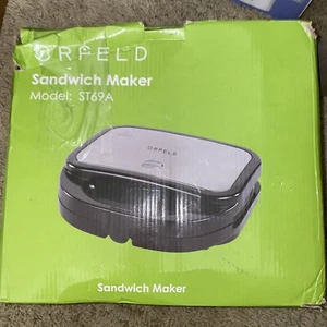 ORFELD Sandwich Maker Panini Press 3-in-1 Grill Plates Non-Stick 2 Slice 750W - Picture 1 of 2