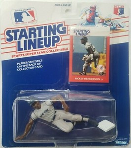 Starting Lineup Rickey Henderson 1988 #24 + Collector Card