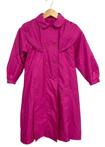 Rothschild Girl's Long Sleeve Hooded Bright Pink Long Pea Coat Size 7 - Picture 1 of 12