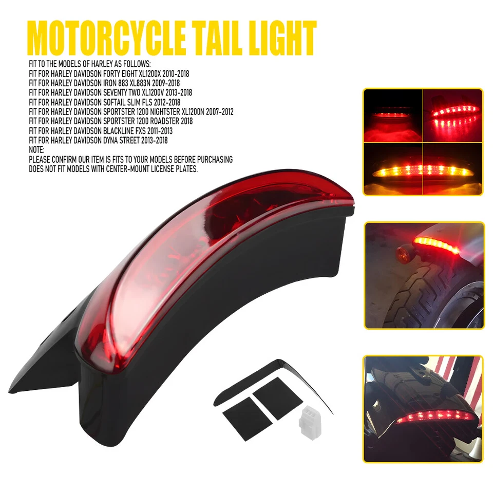 Luz trasera LED de freno de parada para Harley Davidson Sportster 883 XL883 Y Foto 1 de 4