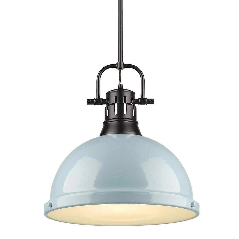 Golden Lighting 3604-l Blk-sf Duncan Pendant Matte Black