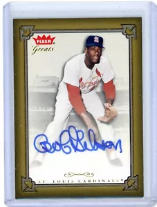 Tarjeta automática de béisbol Bob Gibson 2004 Fleer Greats of Game Gotg - Imagen 1 de 2