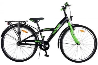 26 Zoll Thombike Schwarz Grün 9-12 Jahre Fahrrad Hand/Rücktrittbremse Lichter - Bild 1 von 4