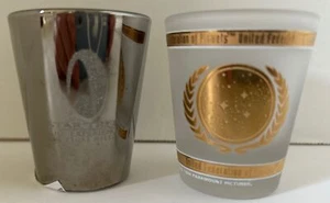 STAR TREK EXPERIENCE LAS VEGAS HILTON 2 SHOT GLASSES,PLASTIC BA￼G,TISSUE PAPER - Picture 1 of 6