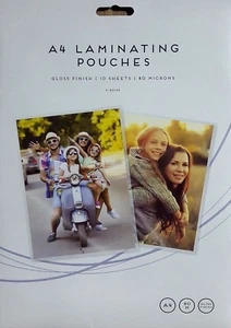 10 A4 size Laminating Pouches Sleeves Laminating Pockets Sheets - Picture 1 of 1