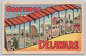 Postkarte Großer Brief Grüße aus Wilmington DE Curt Teich - Bild 1 von 2