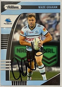 WADE GRAHAM CRONULLA SHARKS 2022 TRADERS  NRL SIGNED CARD