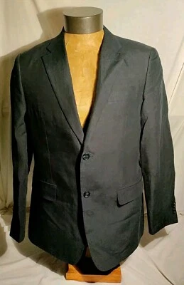 Men John W. Nordstrom Navy Blue Italian Linen Two Button Suit Jacket 40R NWOT - Image 1 of 4