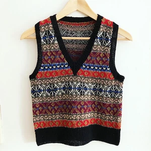 PULLUNDER / WESTOVER - handgestrickt, 100% Wolle, Fair Isle Technik, Gr. XS/S - Bild 1 von 18