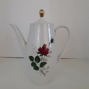 Vintage Seltmann Weiden K Porcelain Rose Stem Tea Pot Gorgeous - Picture 1 of 7