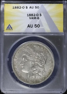 1882-O $1 Morgan Silver Dollar ANACS AU 50 | VAM-6 - Picture 1 of 4
