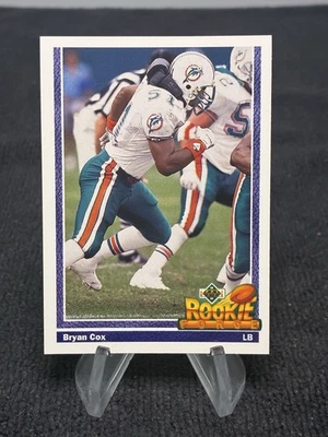 💎 1991 Upper Deck – Bryan Cox #607 (RC) 🏈 Rookie Card 🔥 Vintage NFL Gem! - Image 1 of 2