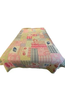 Pottery Barn Kids Patchwork Hawaiian Floral Quilt Comforter Blanket Twin No Sham - Picture 1 of 3