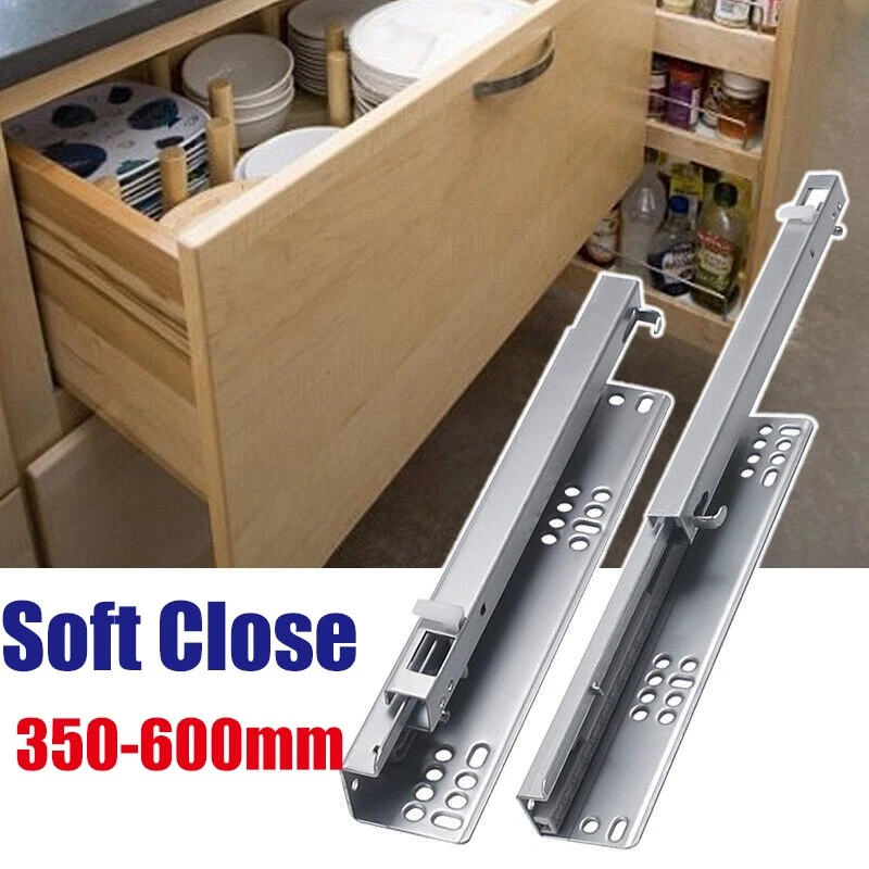 Heavy Duty Soft Close Concealed Undermount Drawer Runners Slides Full Extension - Image 1 of 4