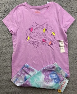 Cat & Jack Girl's Size Medium (8) Short Sleeve T-Shirt & Bike Shorts Outfit - Picture 1 of 8