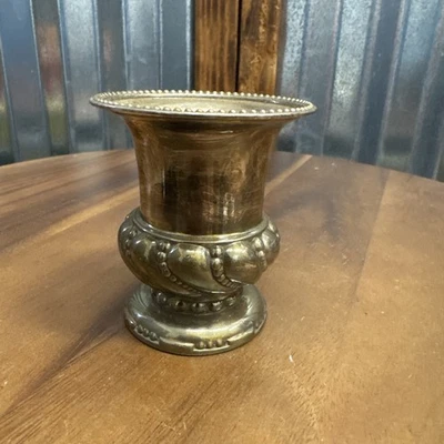 Vintage Robson Ornate Silver Plated Cigarette Urn 2 3/4” Cup Made In USA - Image 1 of 4