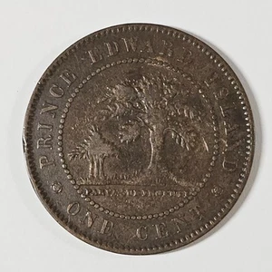 1871 Prince Edward Island 1 one cent large penny - COMBINE to save - PE-011 - Imagen 1 de 5