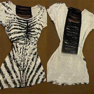 Y2K Gothic Crop Top Damen Langarm T-Shirt Punk Rock Vintage Streetwear - Bild 1 von 20