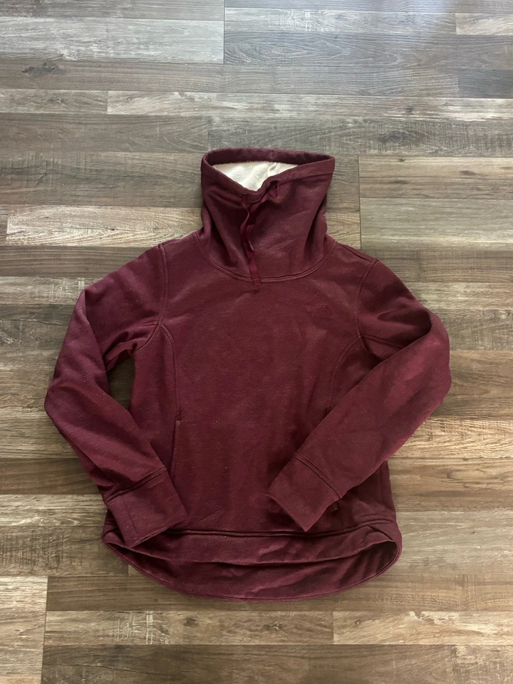 North face Fleece Lined purple mock neck sweater Women’s Sz Small - Image 1 of 4
